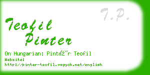 teofil pinter business card